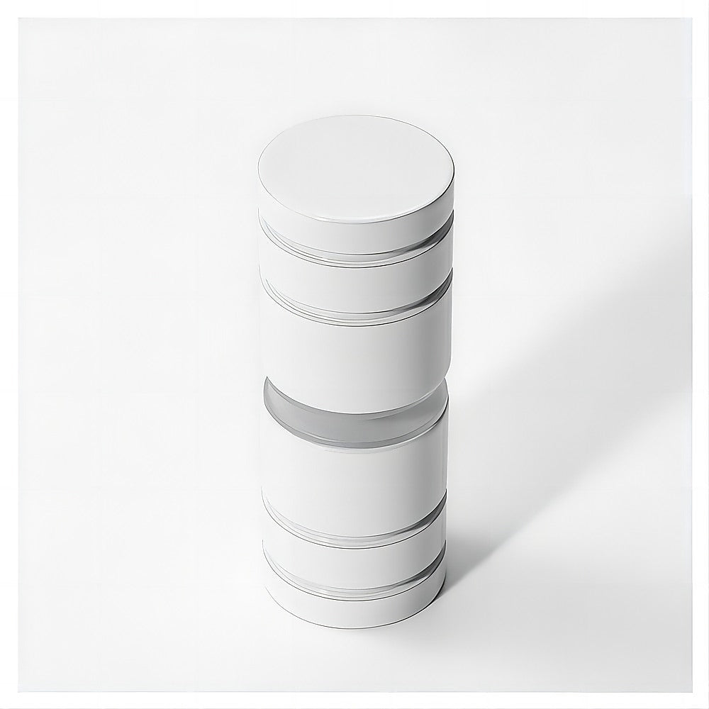 Wall to Wall Frameless Shower Screen | 90cm | White Brackets | Stainless Steel Hinges | Round Knob Handle