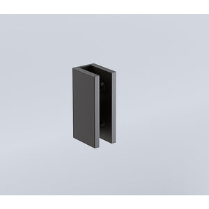 120cm Wall to Wall Frameless Shower Screen | Black Brackets | Brass Hinges | Square Double Pull Handle