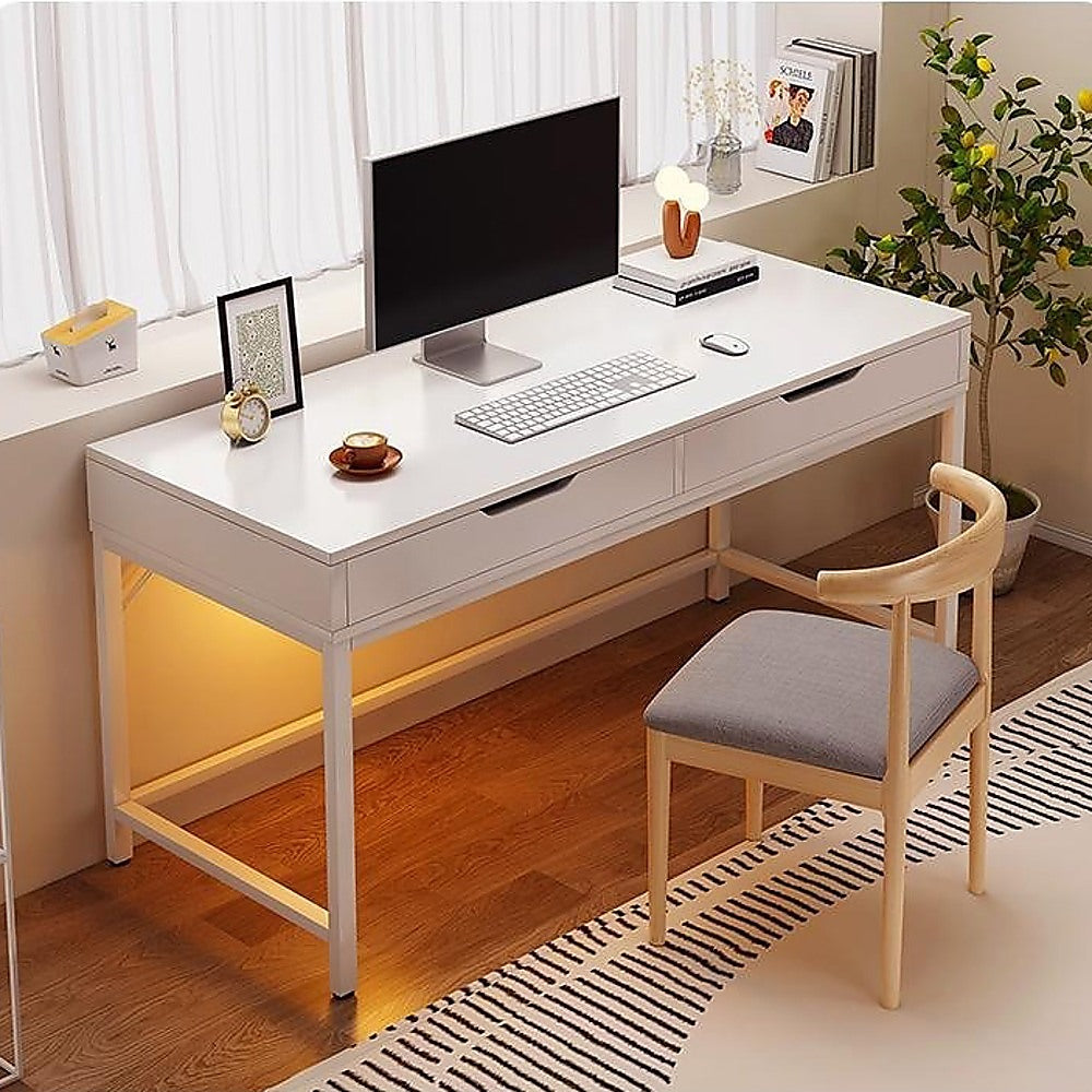 White Computer Desk | PC Laptop Table | Gaming Desk | Home Office Study Furniture