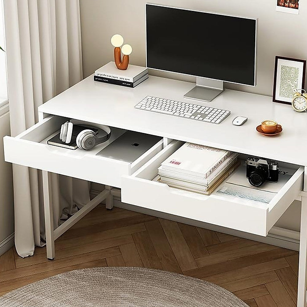White Computer Desk | PC Laptop Table | Gaming Desk | Home Office Study Furniture