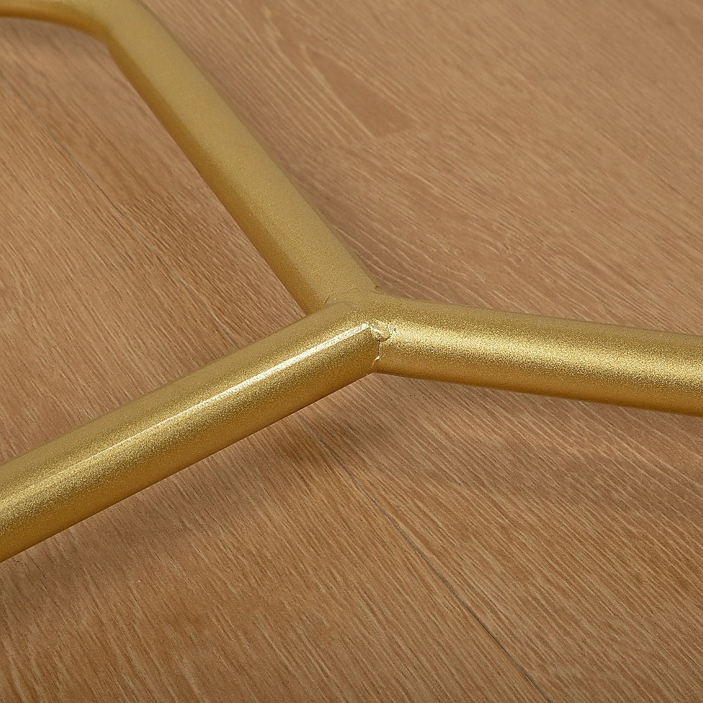 Commercial Clothing Garment Rack | Retail Shop Display | Gold Finish | Heavy-Duty Hanging Rail