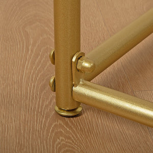 Commercial Clothing Garment Rack | Retail Shop Display | Gold Finish | Heavy-Duty Hanging Rail