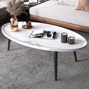 Oval Coffee Table | Mid-Century Modern | Minimalist Display | Stylish Living Room Furniture