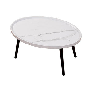 Oval Coffee Table | Mid-Century Modern | Minimalist Display | Stylish Living Room Furniture