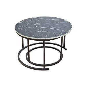 Coffee Table | Round Marble | Nesting Side Furniture