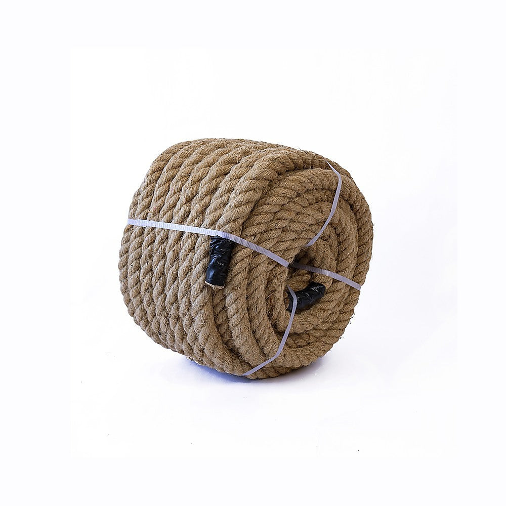 35m 100% Natural Jute Rope Twisted Decking Cord | Garden | Boating | Sash | Camping | 32mm
