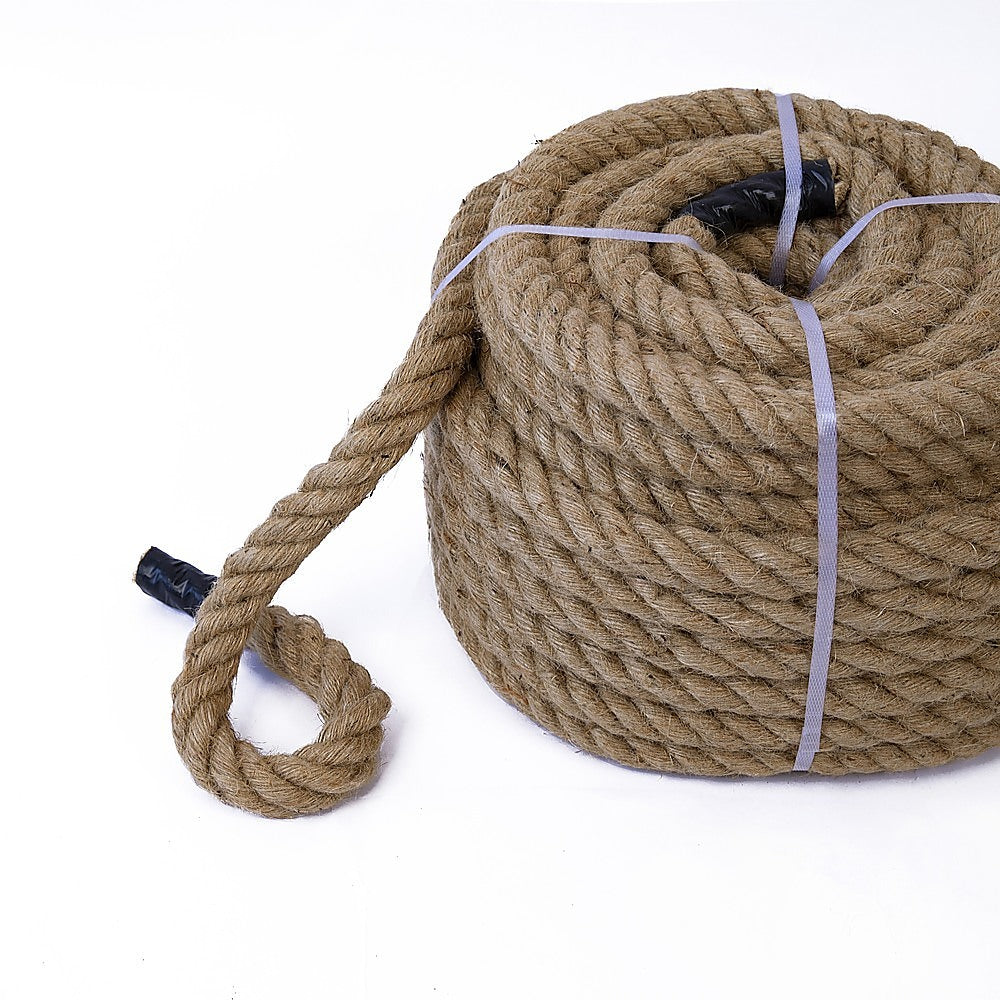 35m 100% Natural Jute Rope Twisted Decking Cord | Garden | Boating | Sash | Camping | 32mm