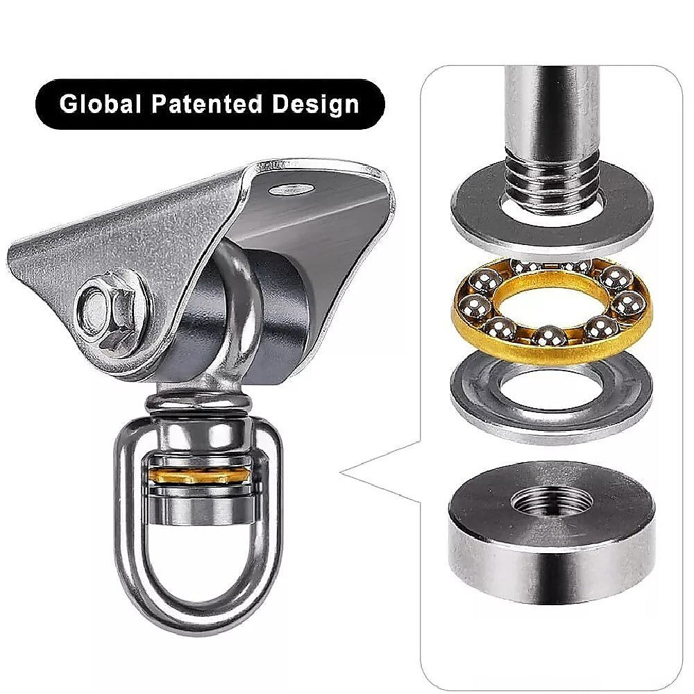 Silent Swing Hanger | Heavy Duty Stainless Steel Swing Hook | with Swivel Bearing