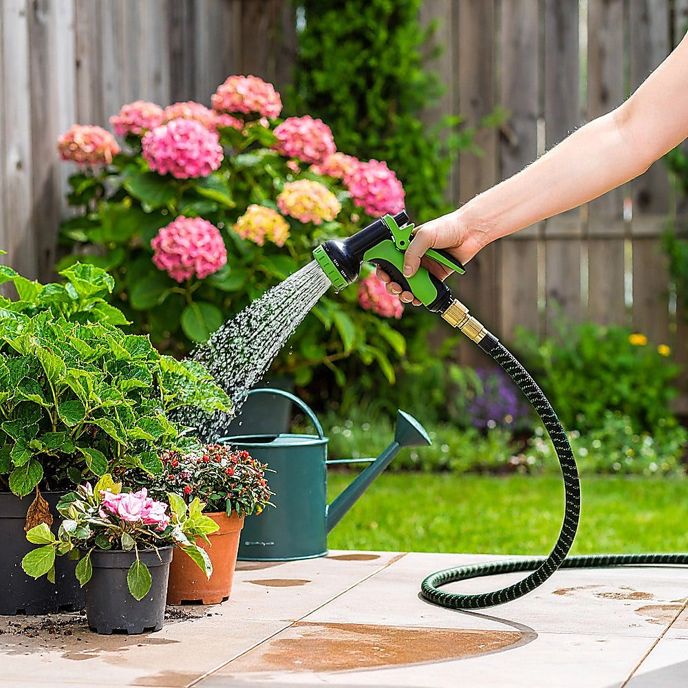 30m Garden Hose | Strong Heavy-Duty Expandable Flexible Hose | Water Spray Nozzle Included