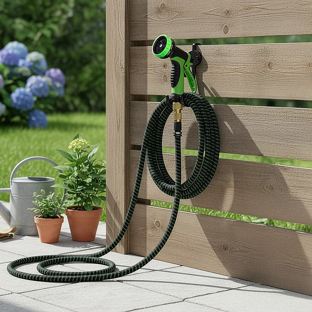 30m Garden Hose | Strong Heavy-Duty Expandable Flexible Hose | Water Spray Nozzle Included