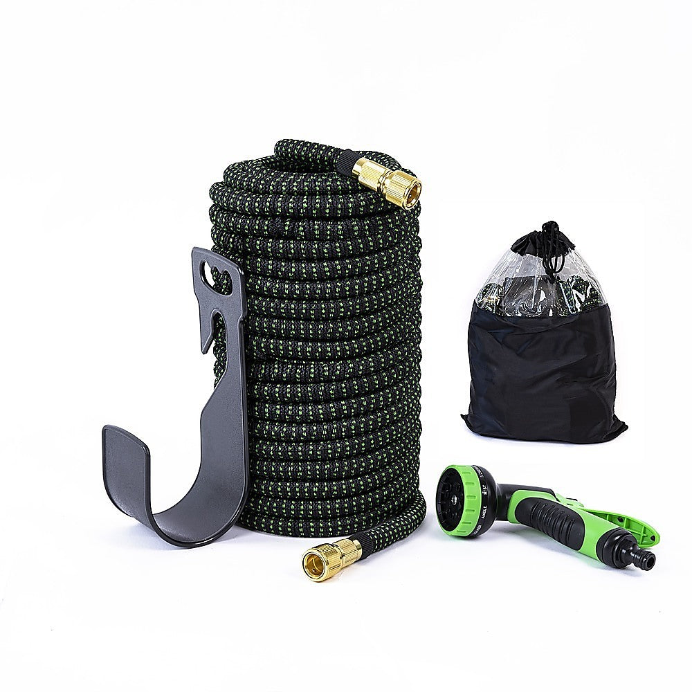 30m Garden Hose | Strong Heavy-Duty Expandable Flexible Hose | Water Spray Nozzle Included