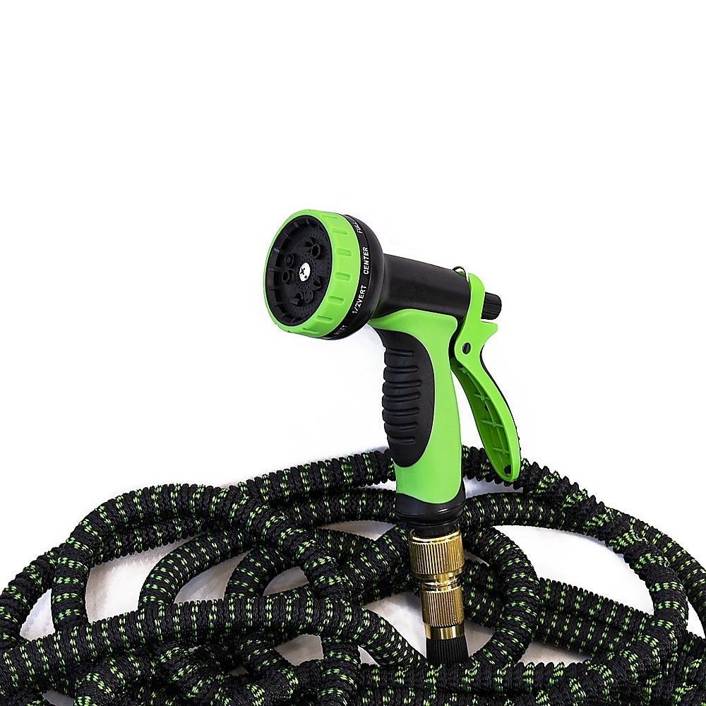 30m Garden Hose | Strong Heavy-Duty Expandable Flexible Hose | Water Spray Nozzle Included