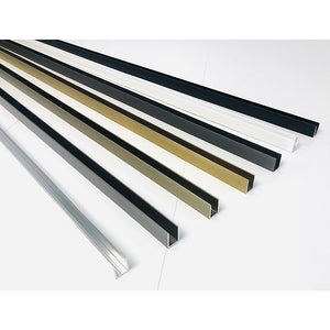 Glass Shower Screen 210cm Wall Channel in Black