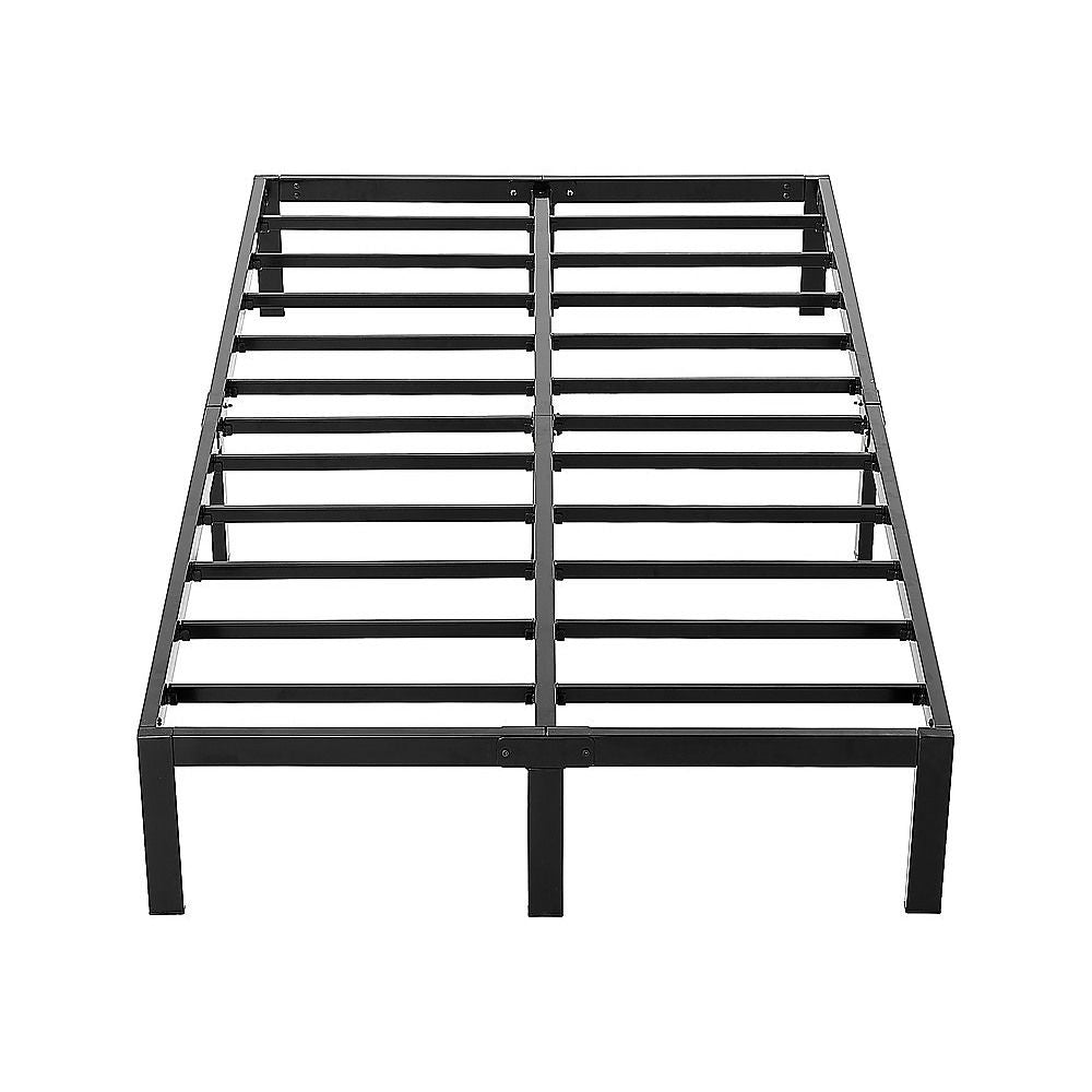 King Single Metal Bed Frame | Full Steel | Heavy Duty Construction | Modern Design