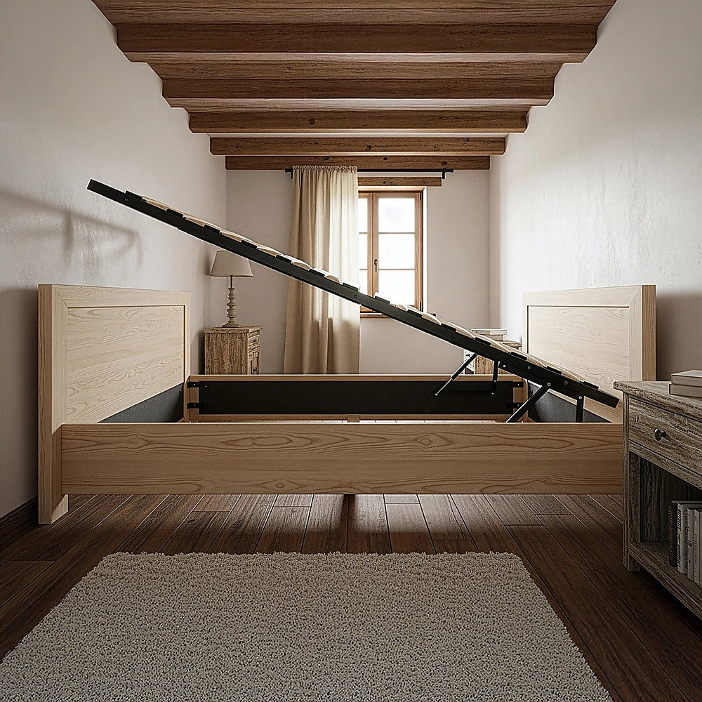 Gas Lift Bed Frame & Ottoman Sofabed | Queen Size with Lift Mechanism