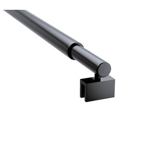 Glass Shower Screen Stabilising Pole | Round | Black Finish | Frameless Support Bar