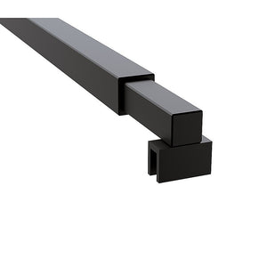 Glass Shower Screen Stabilising Pole | Square | Black Finish | Durable Support Bar