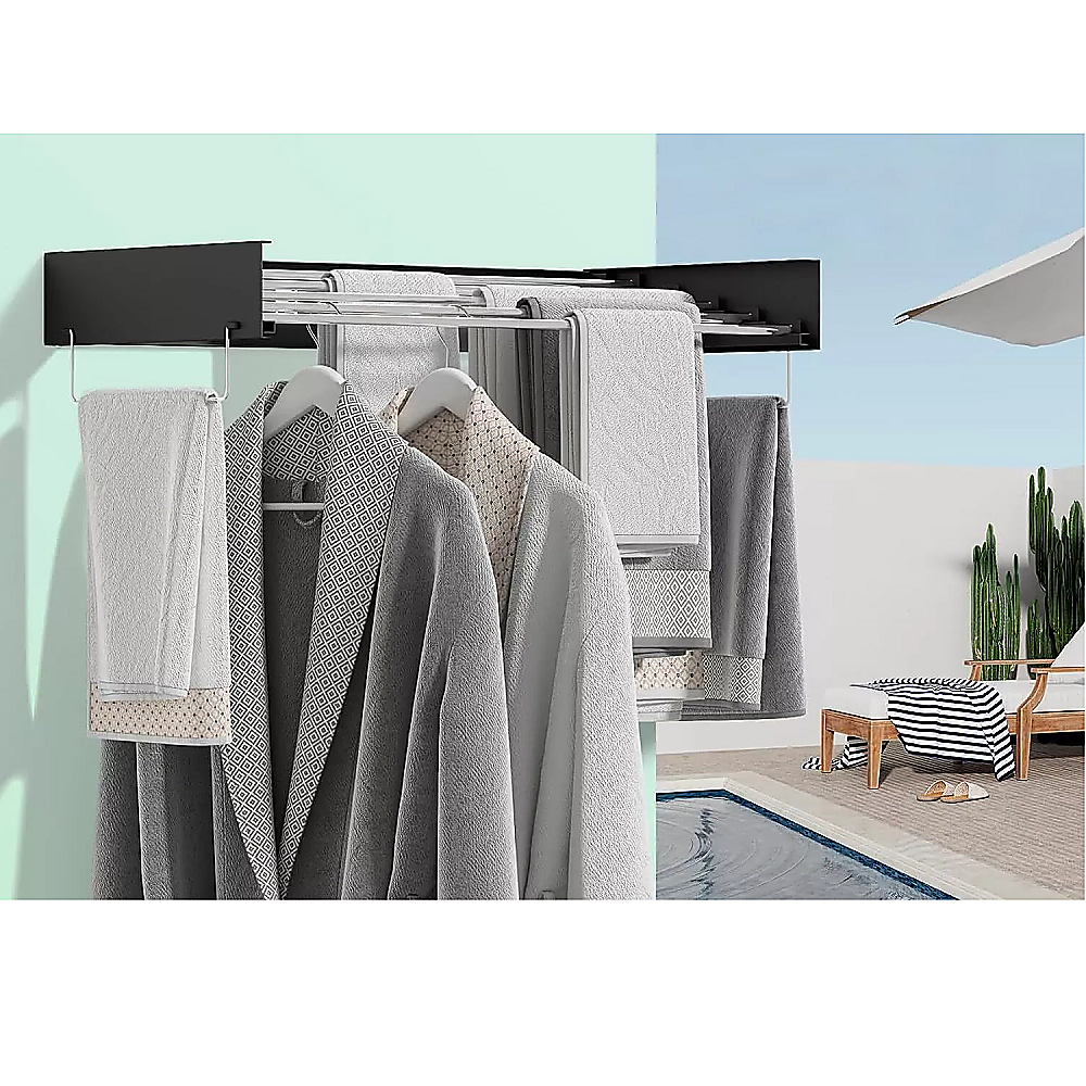 Collapsible Laundry Drying Rack | Wall Mounted Clothes Drying Rack for Laundry