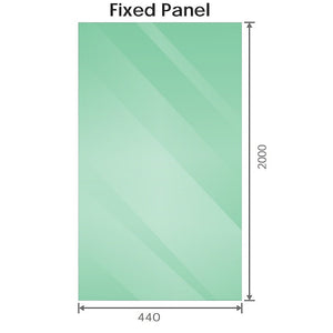 90cm Frameless Diamond Shower Screen with Chrome Brackets and SS Hinges