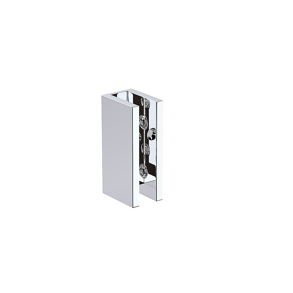 90cm Frameless Diamond Shower Screen with Chrome Brackets and SS Hinges