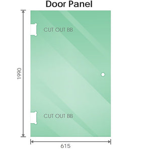 Frameless Diamond Shower Screen | 100cm | Chrome Channels & SS Hinges | Round Handle | Modern Bathroom Enclosure