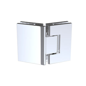 Frameless Diamond Shower Screen | 100cm | Chrome Channels & SS Hinges | Round Handle | Modern Bathroom Enclosure