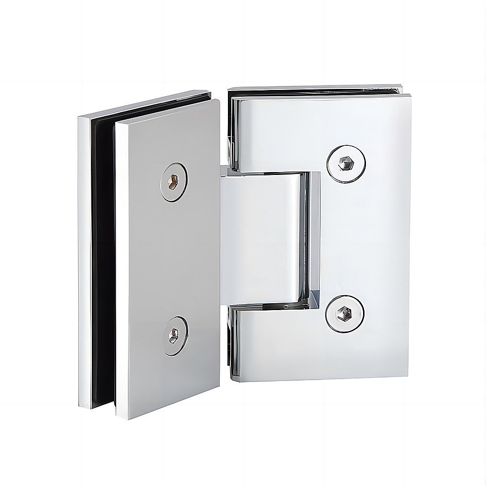 Frameless Diamond Shower Screen | 100cm | Chrome Channels & SS Hinges | Round Handle | Modern Bathroom Enclosure