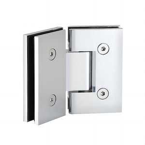 Frameless Diamond Shower Screen | 100cm | Chrome Channels & SS Hinges | Round Handle | Modern Bathroom Enclosure