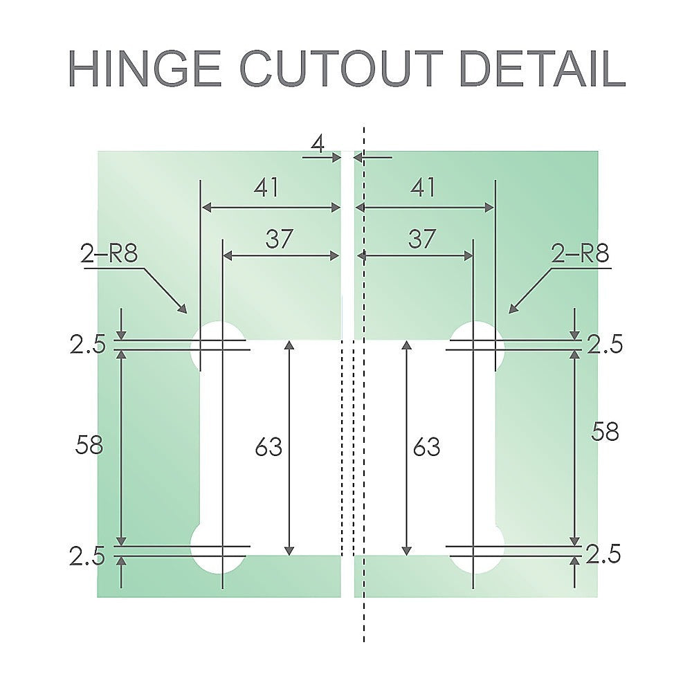 Frameless Diamond Shower Screen | 100cm | Chrome Channels & SS Hinges | Round Handle | Modern Bathroom Enclosure