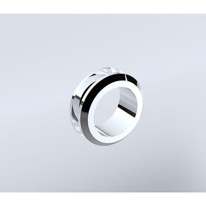 Frameless Diamond Shower Screen | 100cm | Chrome Channels & SS Hinges | Round Handle | Modern Bathroom Enclosure