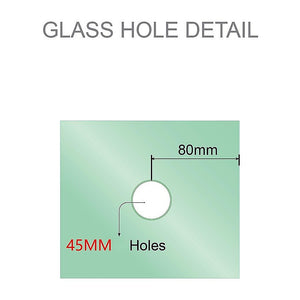Frameless Diamond Shower Screen | 100cm | Chrome Channels & SS Hinges | Round Handle | Modern Bathroom Enclosure