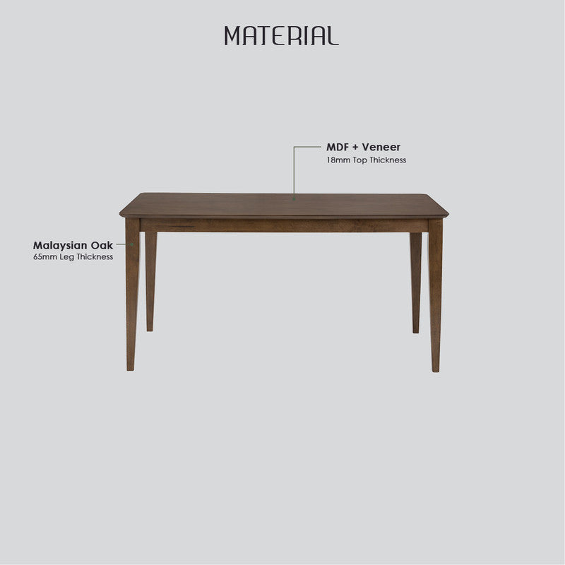 Allergo Dining Table | 150cm Timber | Dining Table | Natural