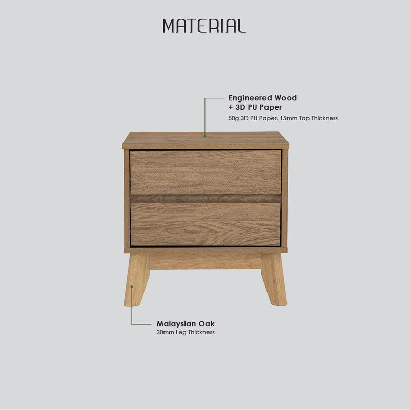 Hirado Bedside Table | Natural