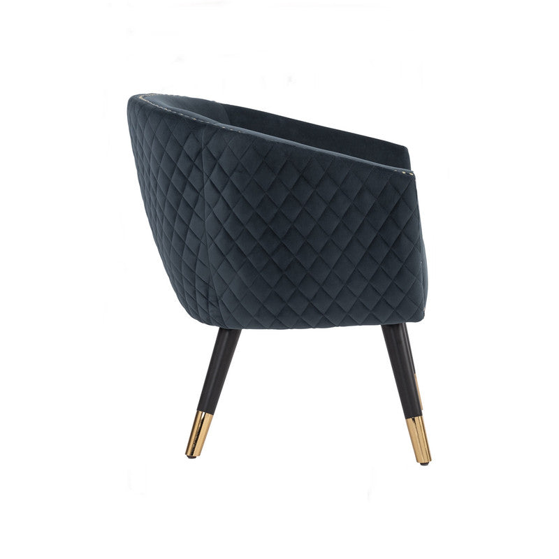 Deniz Lounge Chair | Tub Chair | Accent Armchair | Blue Upholstery