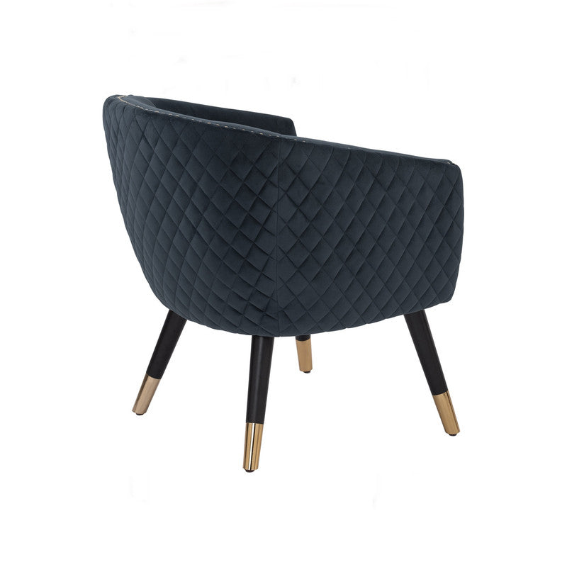 Deniz Lounge Chair | Tub Chair | Accent Armchair | Blue Upholstery