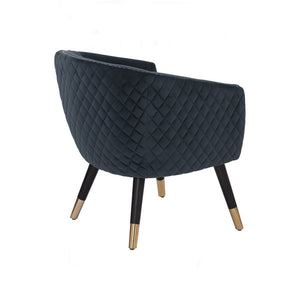 Deniz Lounge Chair | Tub Chair | Accent Armchair | Blue Upholstery