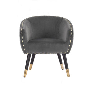 Deniz Lounge Chair | Tub Chair | Accent Armchair | Grey Upholstery