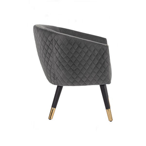 Deniz Lounge Chair | Tub Chair | Accent Armchair | Grey Upholstery