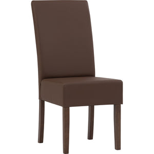 Mesi Dining Chair x2 | Cocoa Legs | Mocha Colour Vinyl Upholstery