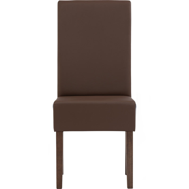 Mesi Dining Chair x2 | Cocoa Legs | Mocha Colour Vinyl Upholstery
