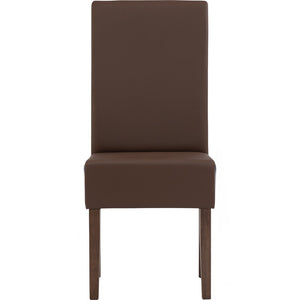 Mesi Dining Chair x2 | Cocoa Legs | Mocha Colour Vinyl Upholstery