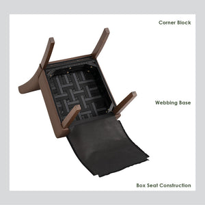 Mesi Dining Chair x2 | Cocoa Legs | Mocha Colour Vinyl Upholstery