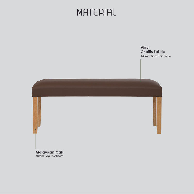 Mesi Bench Ottoman | Cocoa