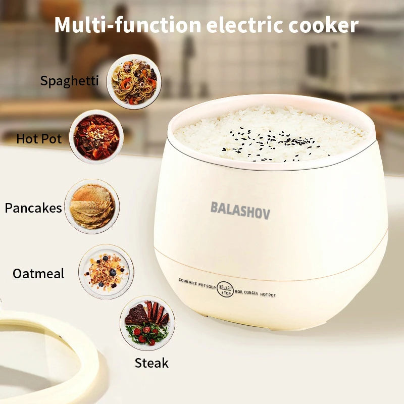 NNEOBA 1.8L Multifunctional Electric Mini Rice Cooker | Compact & Efficient