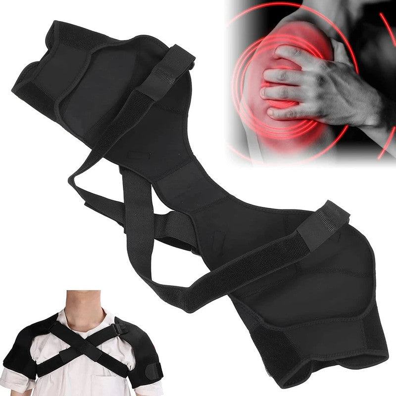 NNEOBA Double Shoulder Brace Wrap | Neoprene Compression Sleeve