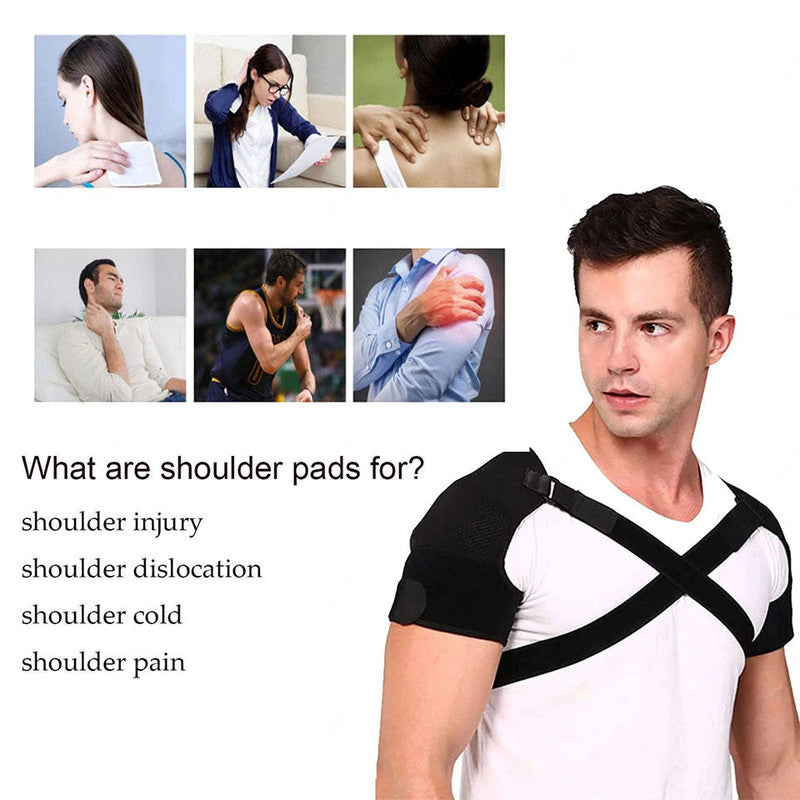 NNEOBA Double Shoulder Brace Wrap | Neoprene Compression Sleeve