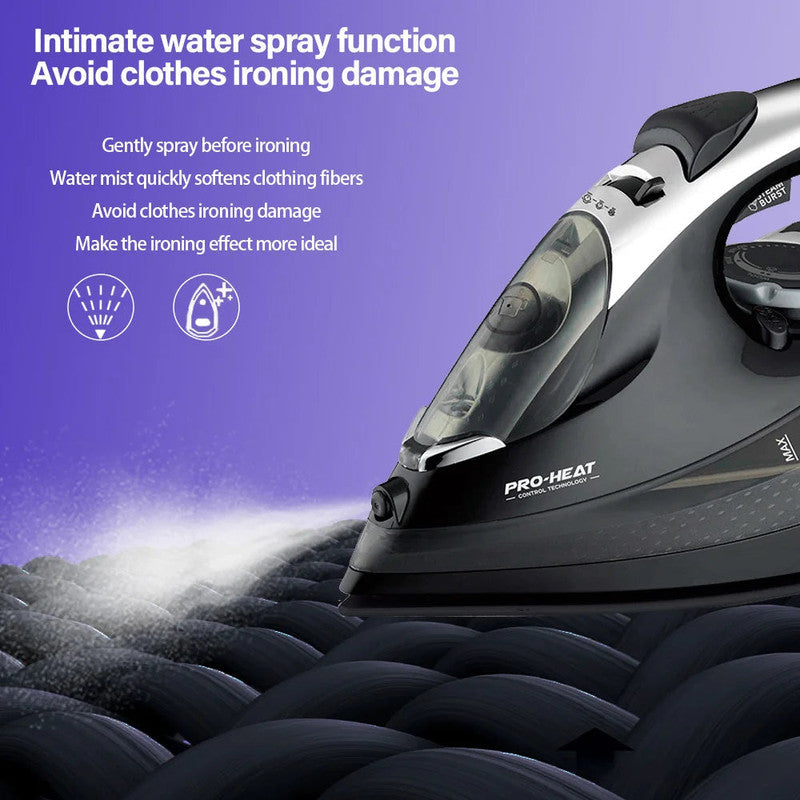 2200W Professional Steam Iron | Ceramic Soleplate | Adjustable Temperature | Home & Garment Use