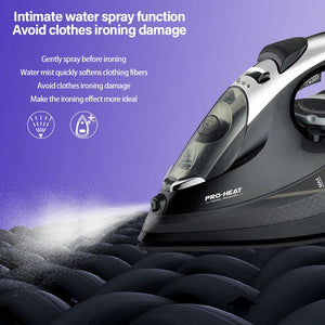 2200W Professional Steam Iron | Ceramic Soleplate | Adjustable Temperature | Home & Garment Use