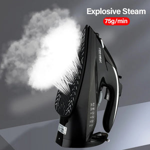 2200W Professional Steam Iron | Ceramic Soleplate | Adjustable Temperature | Home & Garment Use