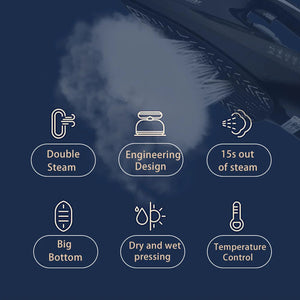 2200W Professional Steam Iron | Ceramic Soleplate | Adjustable Temperature | Home & Garment Use